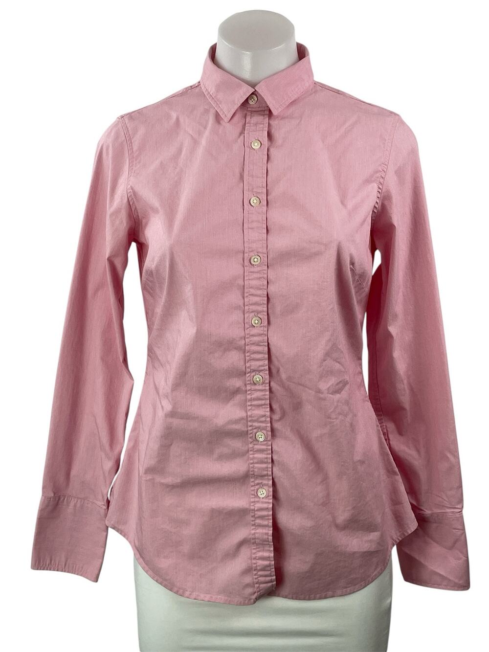 Banana Republic Riley Women's Pink Long Sleeve Button Down Shirt Top Size 2